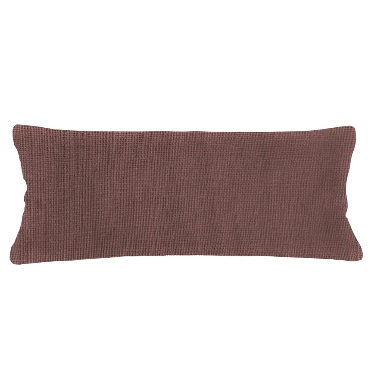 Anaya Home So Soft Linen Chestnut Brown Lumbar Pillow 14×40 With Down Insert