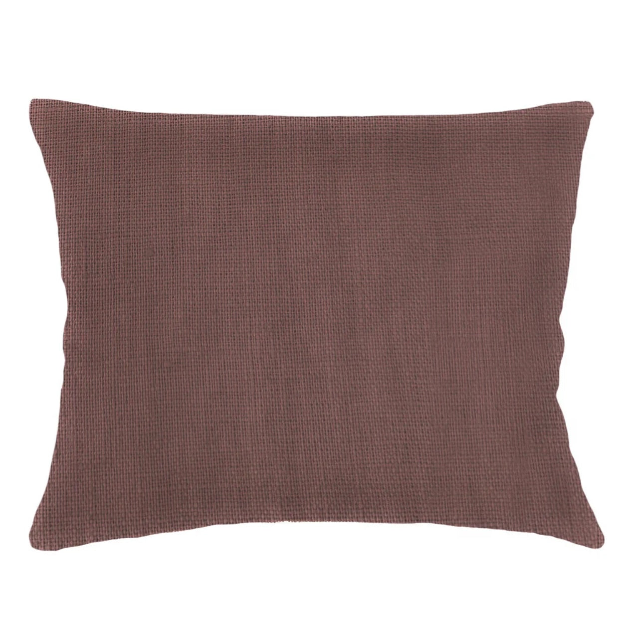 Anaya Home So Soft Linen Chestnut Brown Dutch Euro Pillow 28x36 With Down Insert - Image 1