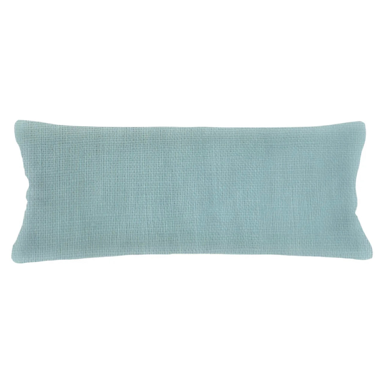 Anaya Home So Soft Linen Mist Blue Lumbar Pillow 14x40 With Down Insert - Image 1