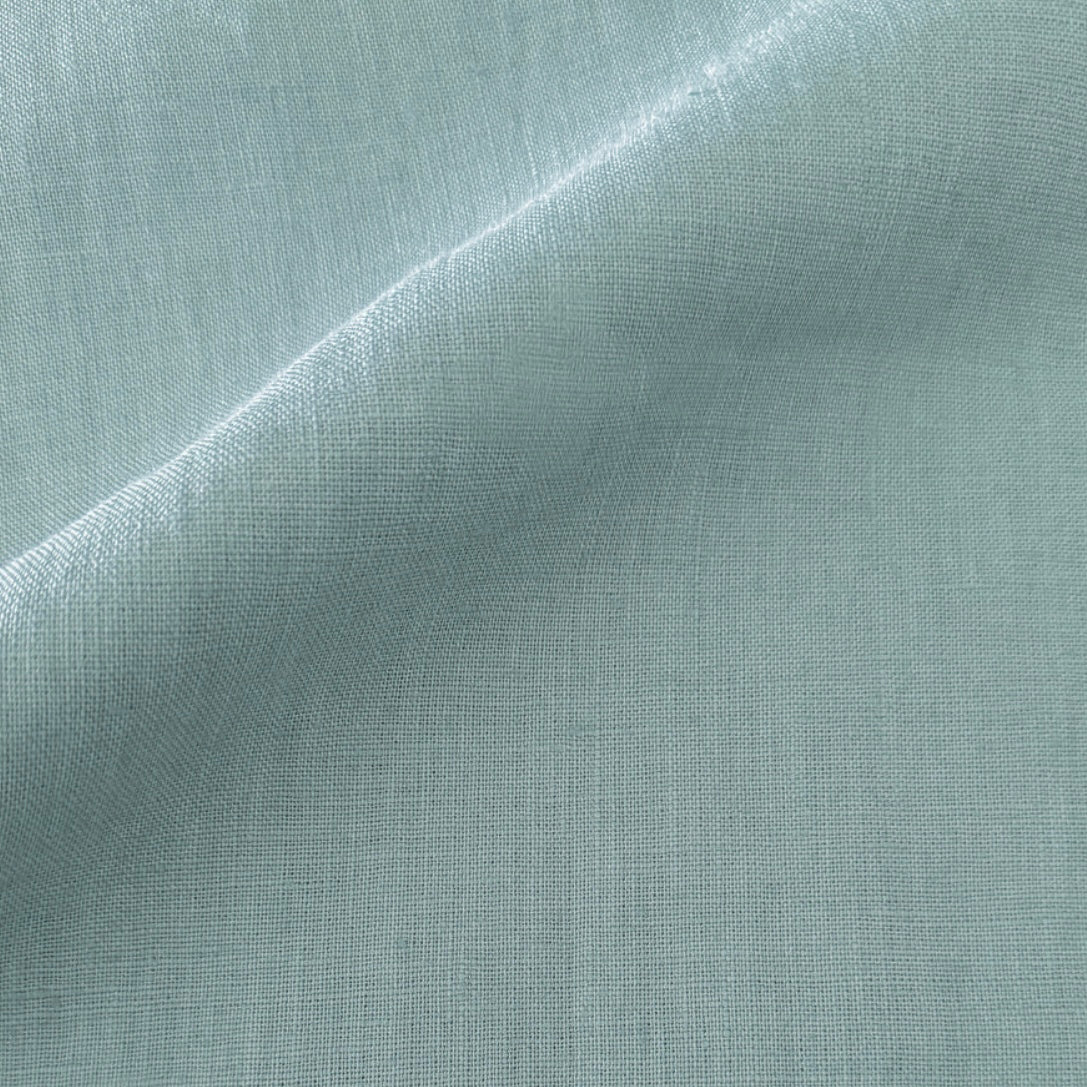 Anaya Home So Soft Linen Mist Blue Lumbar Pillow 14x20 With Down Insert - Image 2