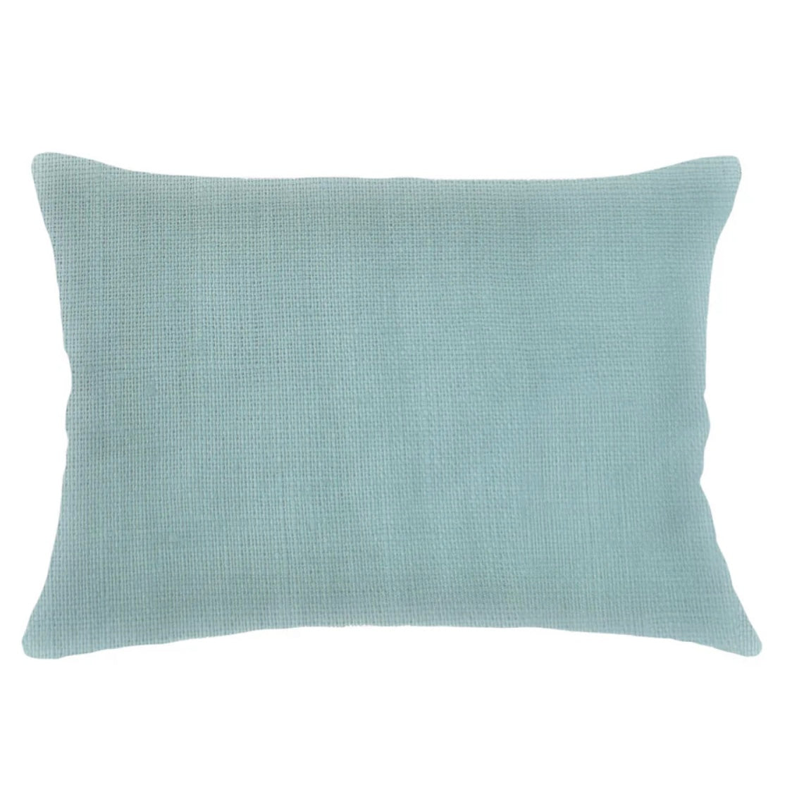 Anaya Home So Soft Linen Mist Blue Lumbar Pillow 14x20 With Down Insert - Image 1