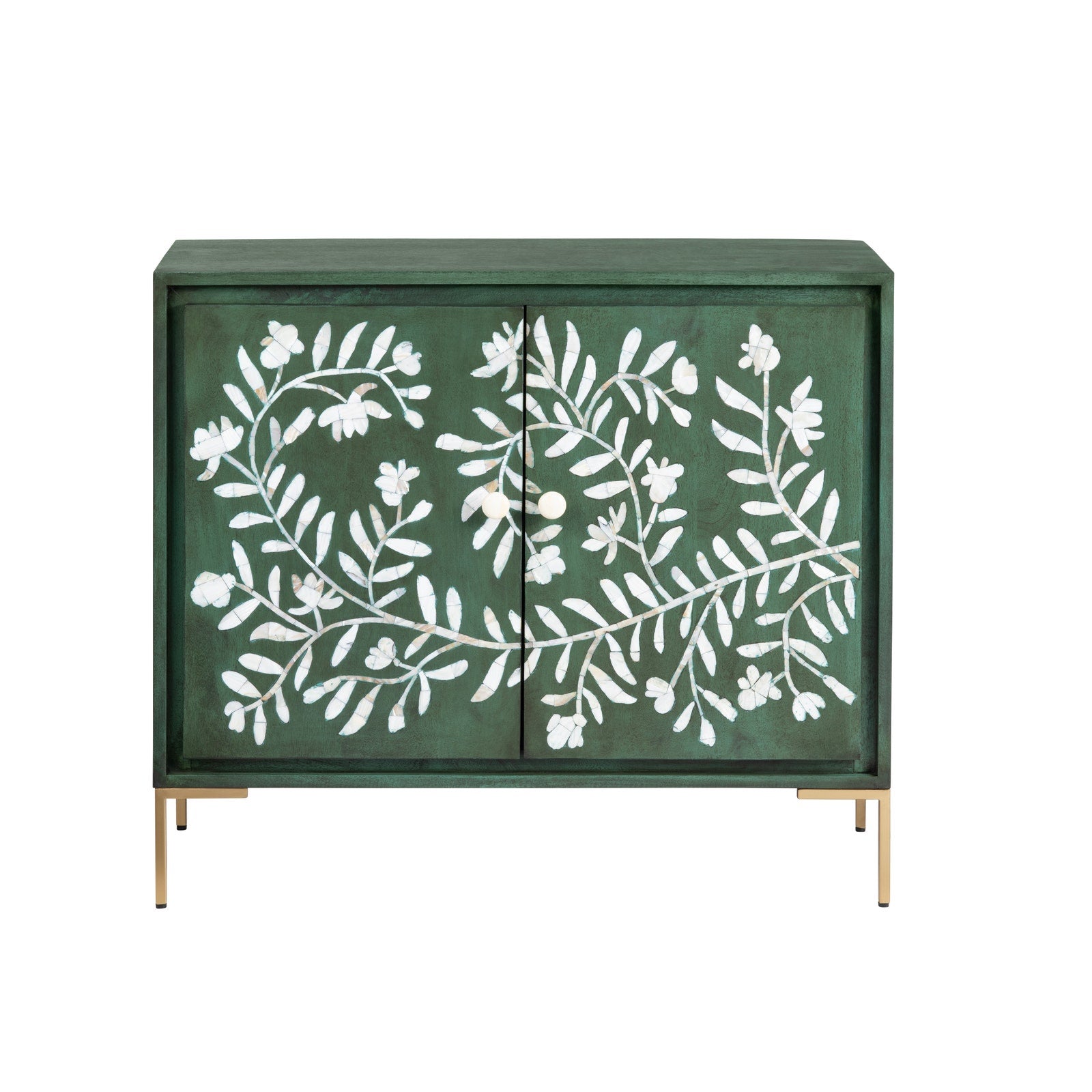 Crestview Collection Flourish Green 2- Door Cabinet - Image 2