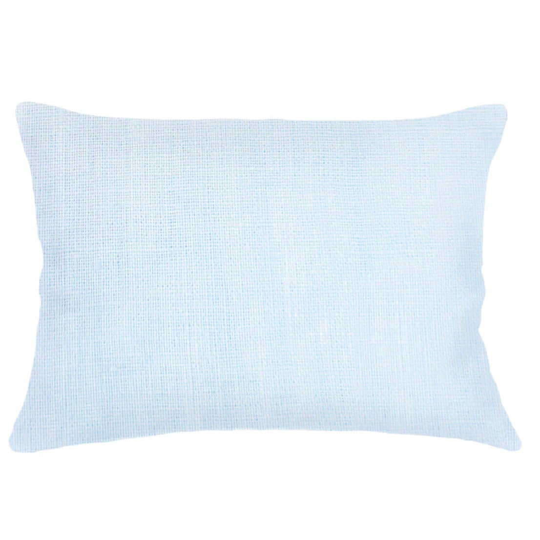 Anaya Home So Soft Linen Sky Blue Lumbar Pillow 14x20 With Down Insert - Image 1