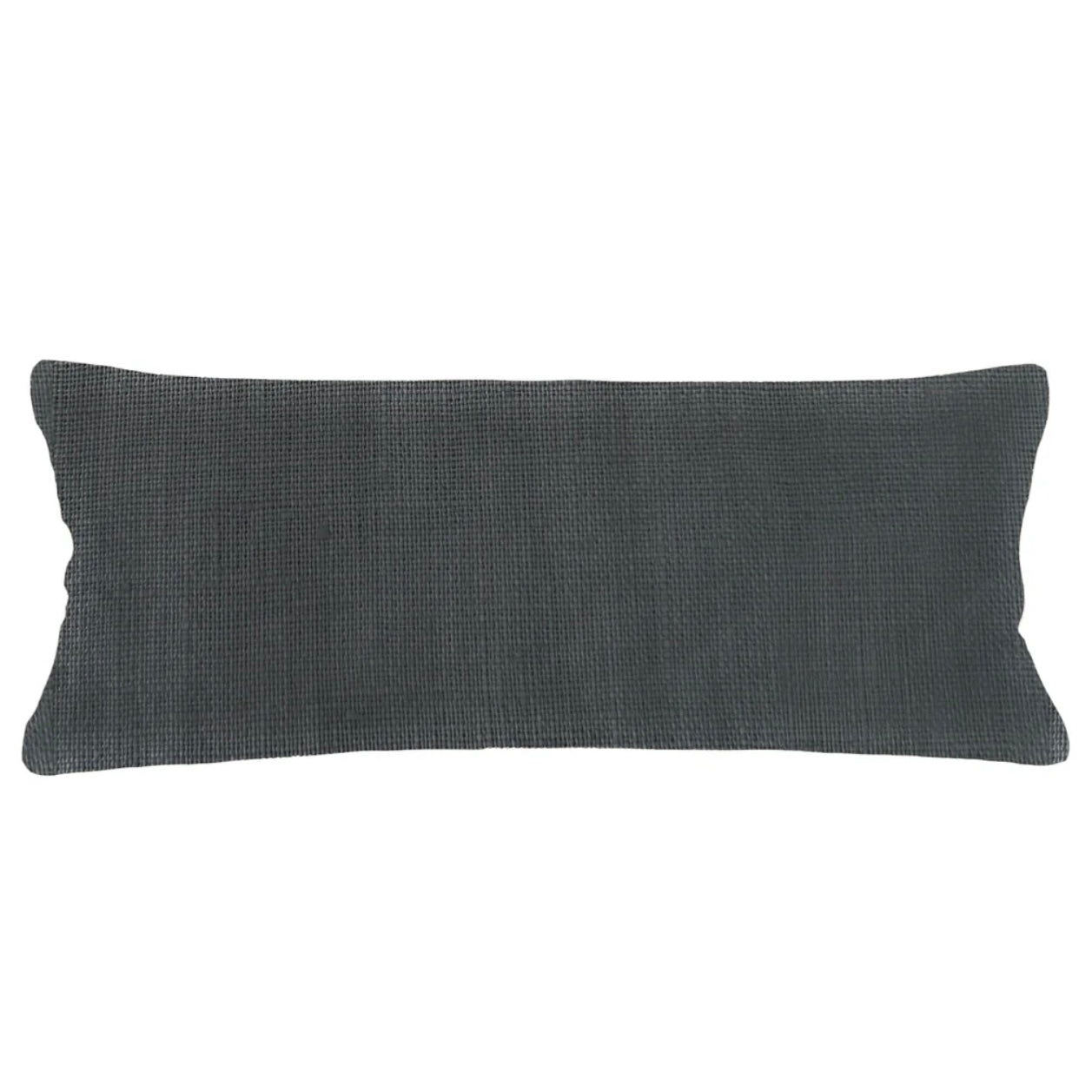 Anaya Home So Soft Linen Antique Grey Lumbar Pillow 14×40 With Down Insert