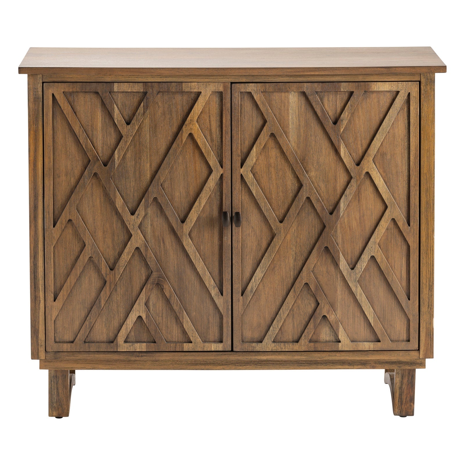 Crestview Collection Chippendale Brown Acacia Cabinet - Image 2