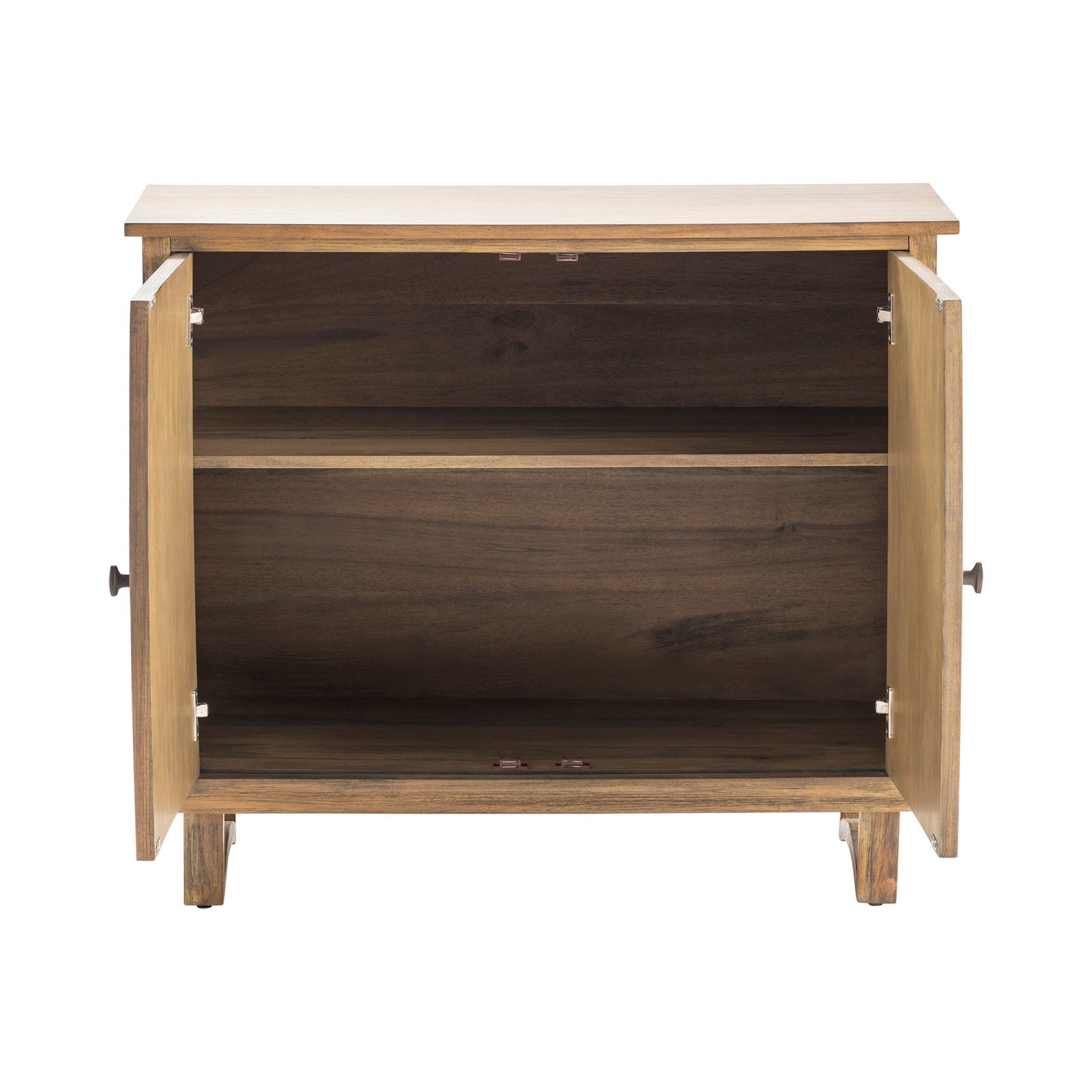 Crestview Collection Chippendale Brown Acacia Cabinet - Image 3