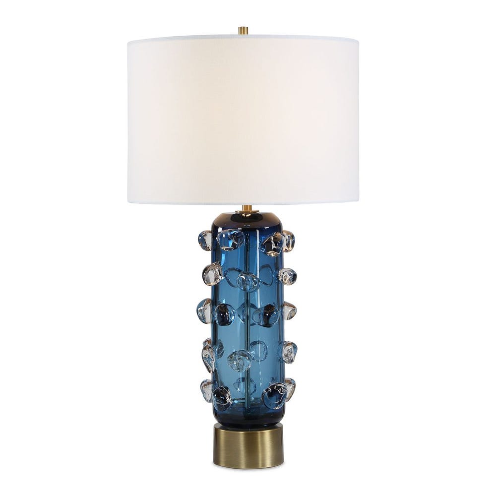 Uttermost Aura Blue Glass Table Lamp - Image 3