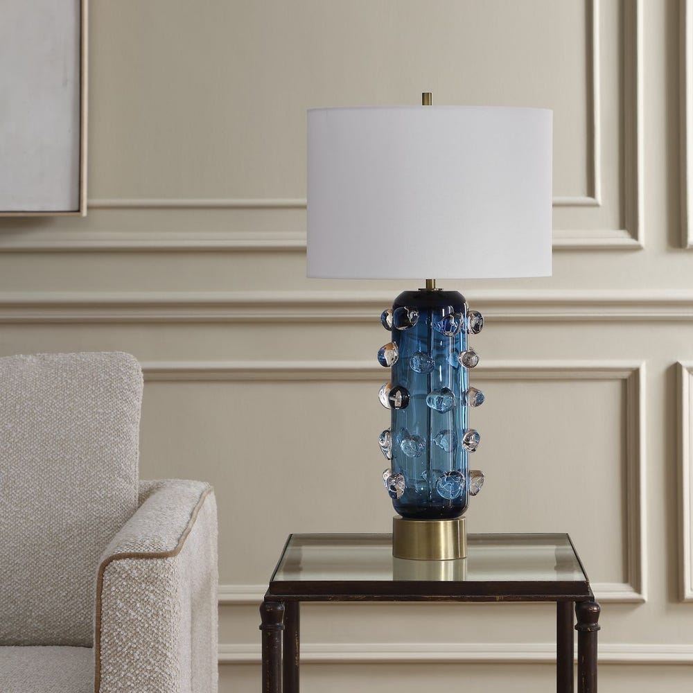 Uttermost Aura Blue Glass Table Lamp - Image 2