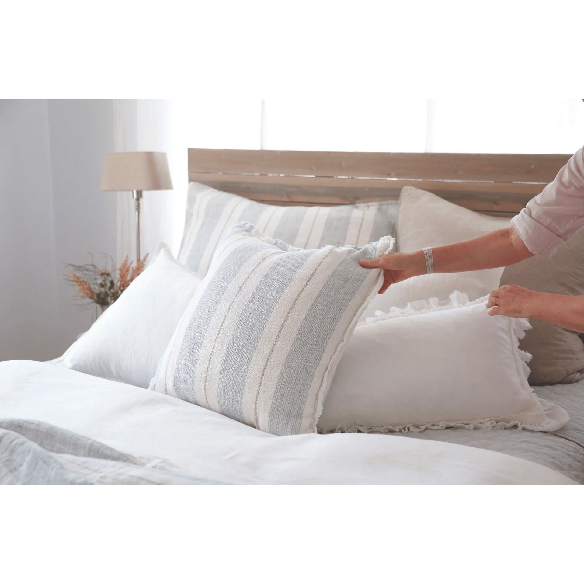 Pom Pom at Home Laguna Striped Linen Big Pillow with Insert ~ 28 x 36 ~ Available in 2 Colors - Image 3