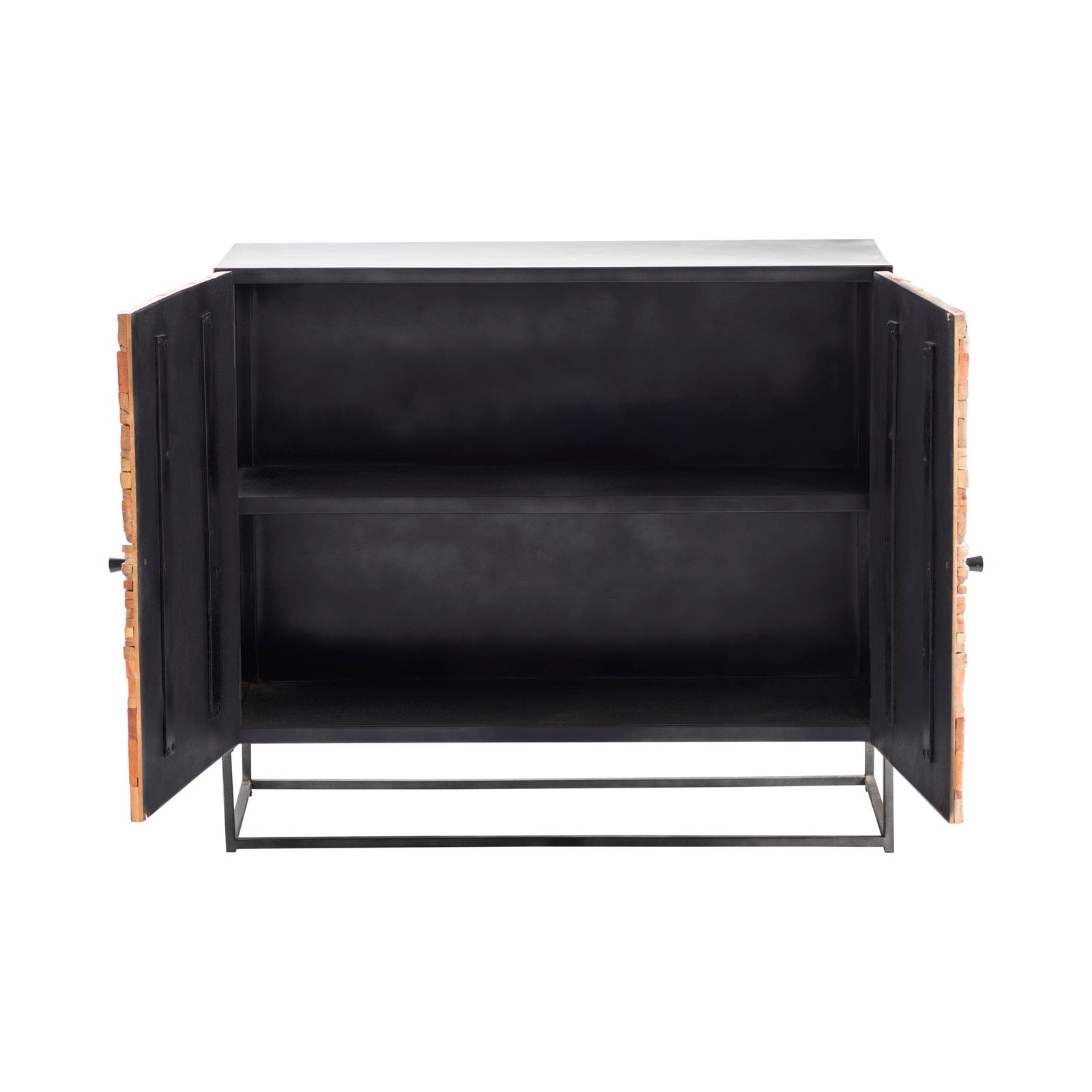 Crestview Collection Bazemore Aged Wood Cabinet - Image 3