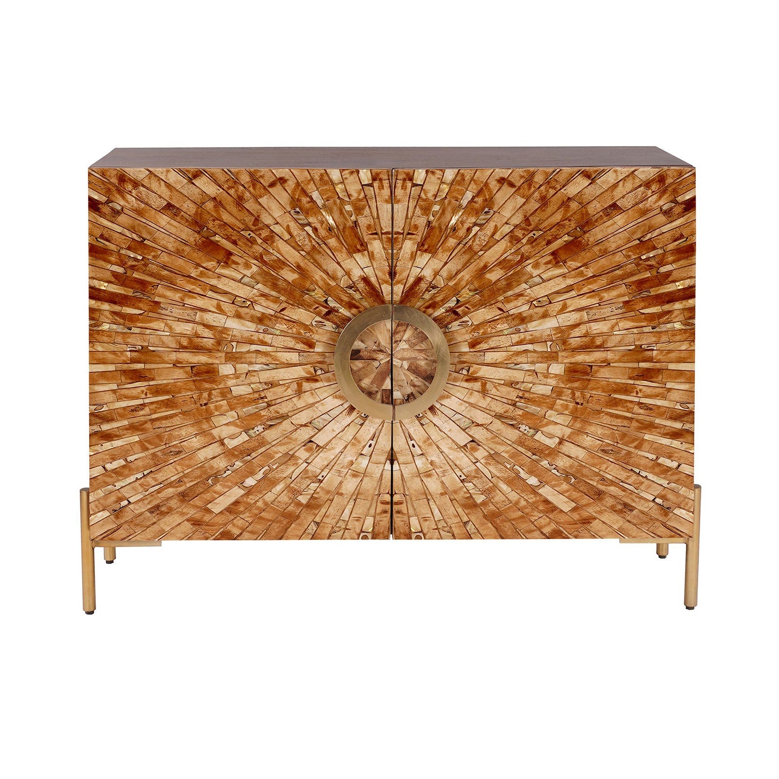 Crestview Collection Safari Bone Inlay 2- Door Cabinet - Image 2