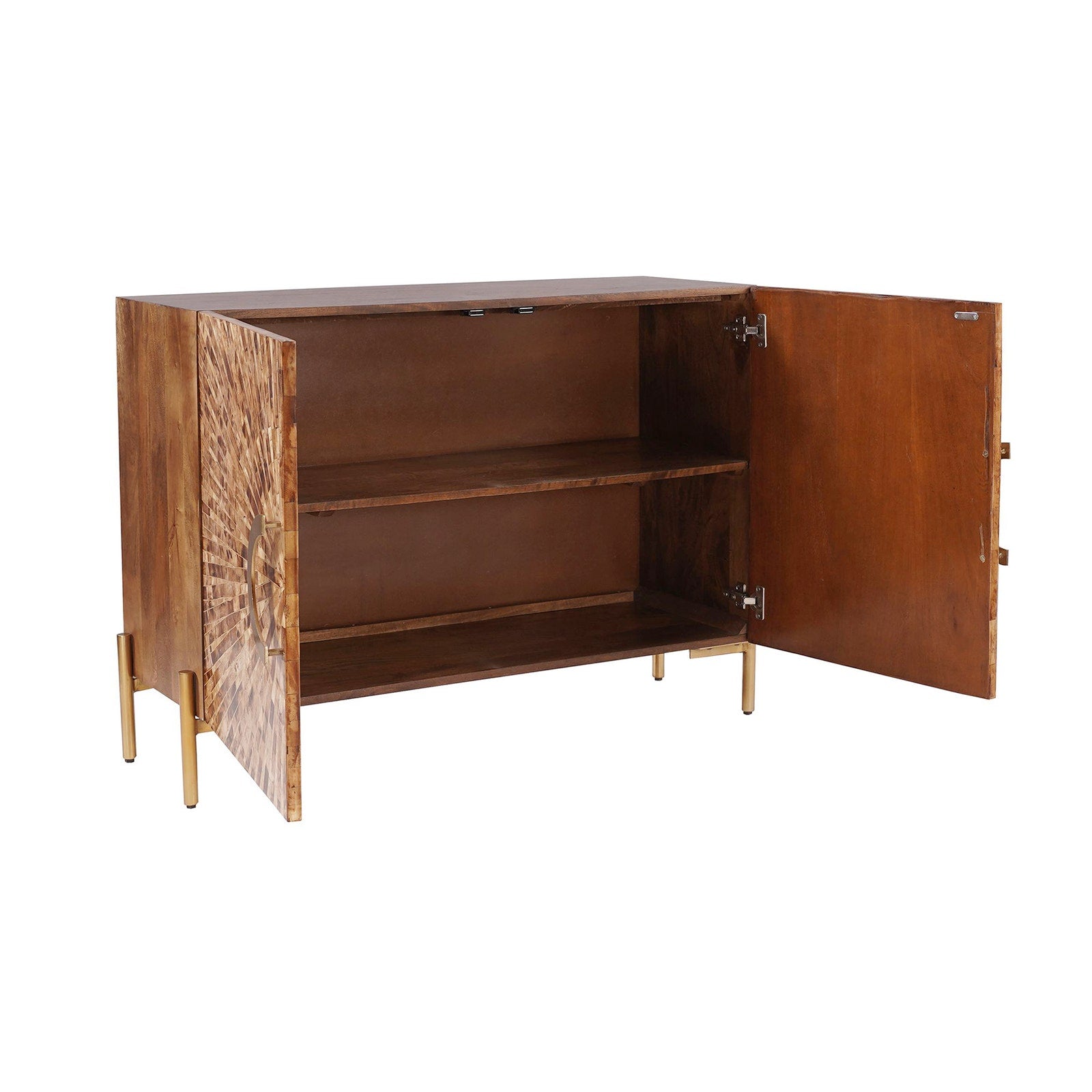 Crestview Collection Safari Bone Inlay 2- Door Cabinet - Image 3