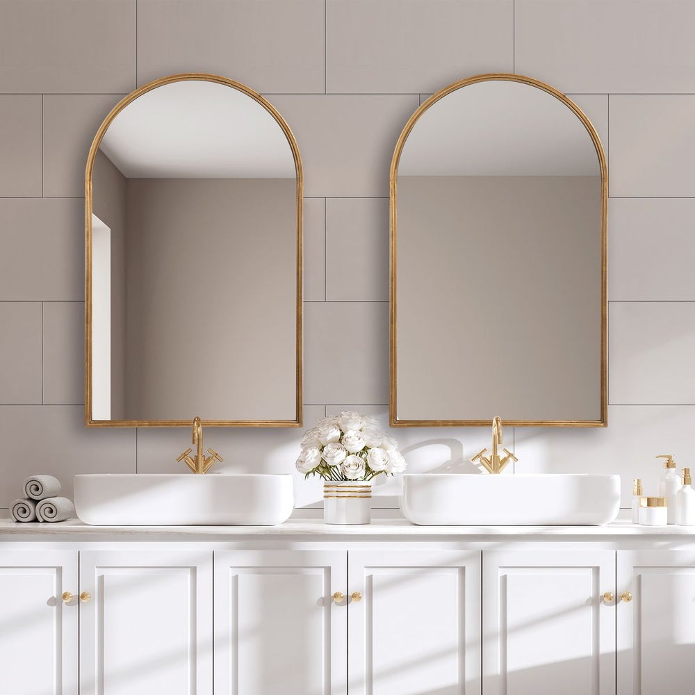 Casa Bella Living Antique Gold Leaf Arch Mirror