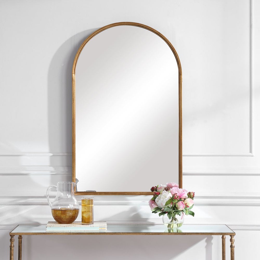 Casa Bella Living Antique Gold Leaf Arch Mirror - Image 2