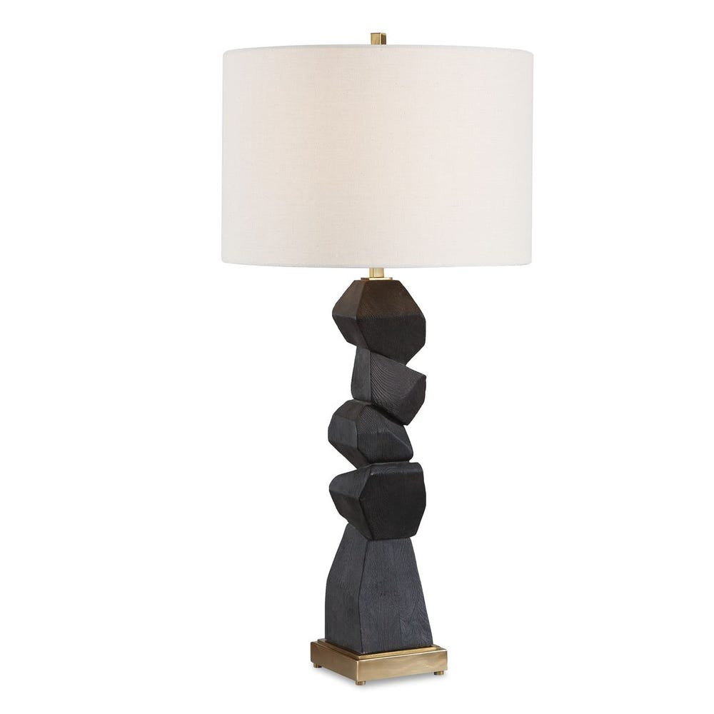 Uttermost Demelo Stacked Walnut Base Table Lamp - Image 3