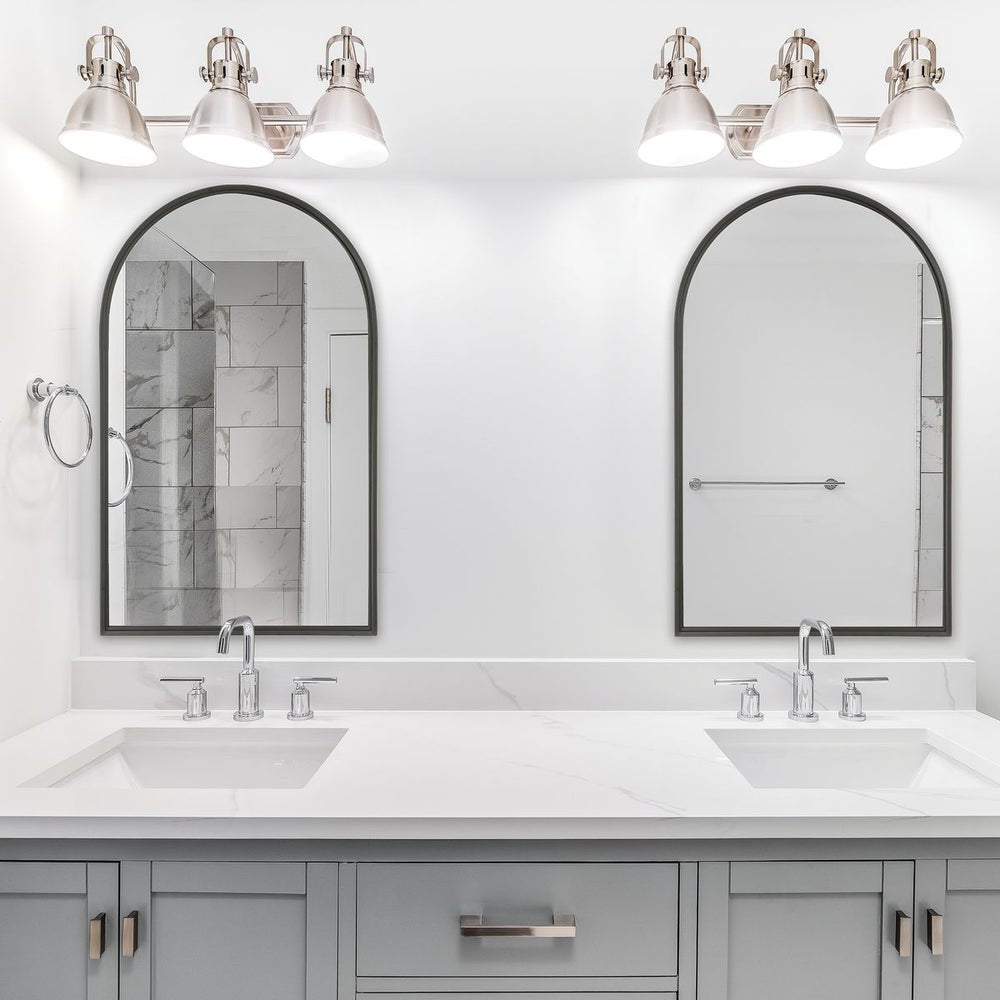 Casa Bella Living Simple Matte Black Arch Mirror - Image 1