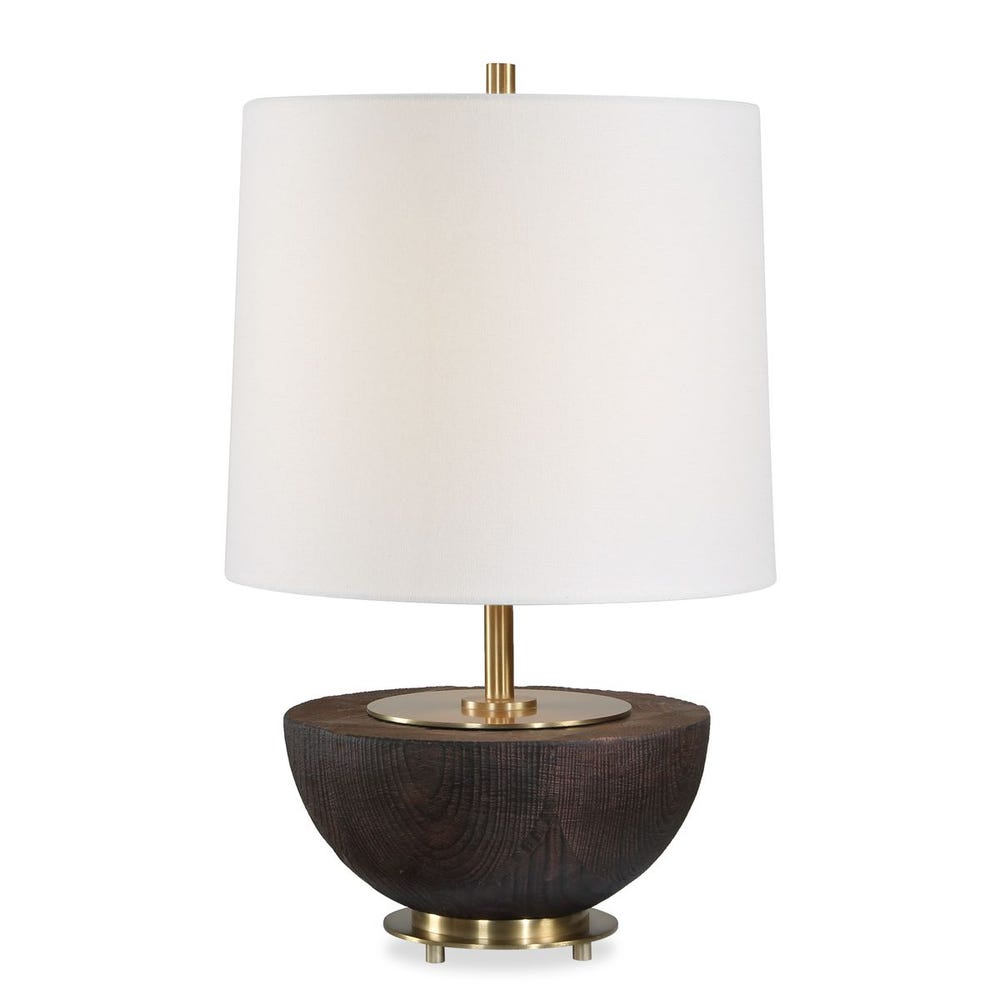 Uttermost Kalo Hand Carved Wooden Base Table Lamp - Image 3