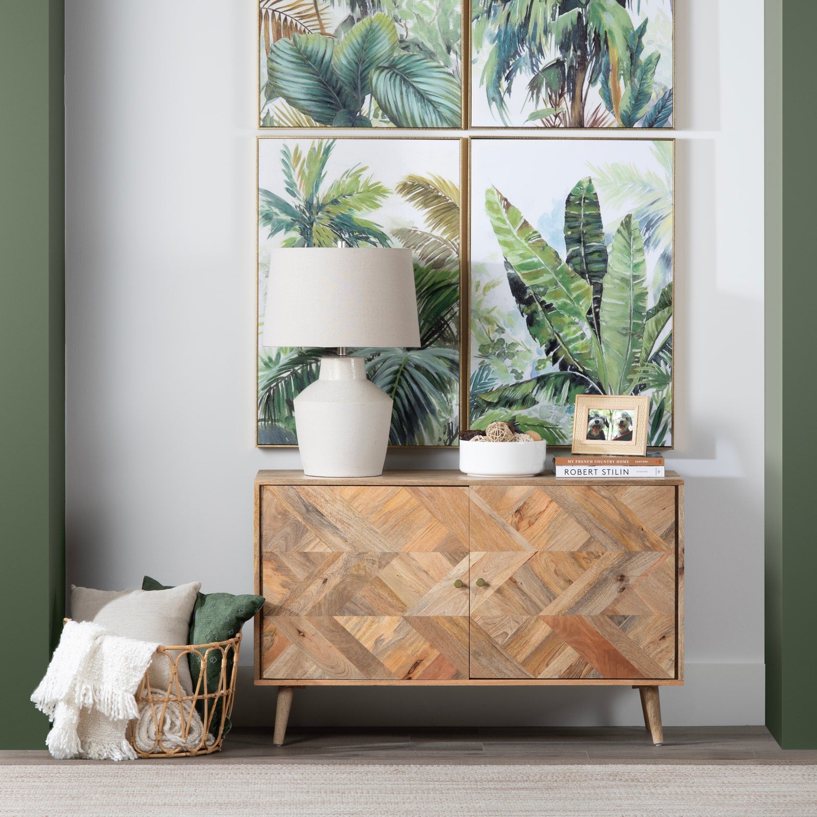 Crestview Collection Whitaker Wooden 2- Door Cabinet - Image 1