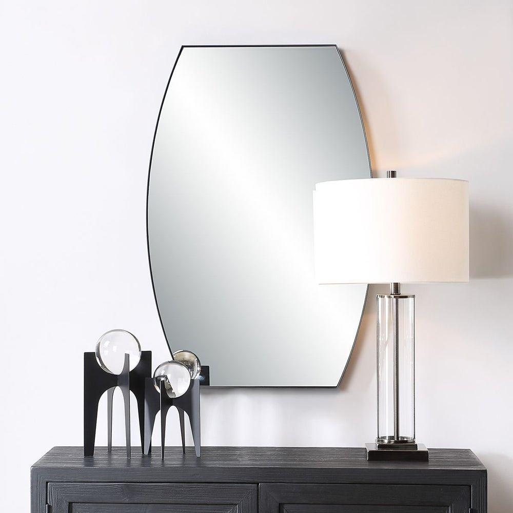 Casa Bella Living Morden Minimalist Matte Black Mirror - Image 1