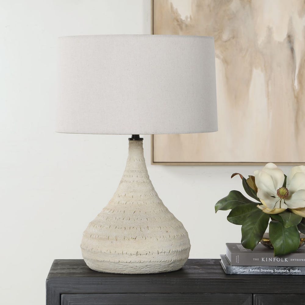 Uttermost Olsen Tapered Concrete Base Table Lamp ~ Indoor & Outdoor Use - Image 2