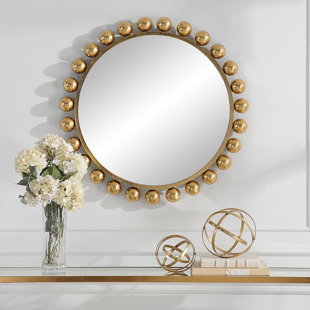 Casa Bella Living Hemisphere Rounded Rich Gold Mirror - Image 2