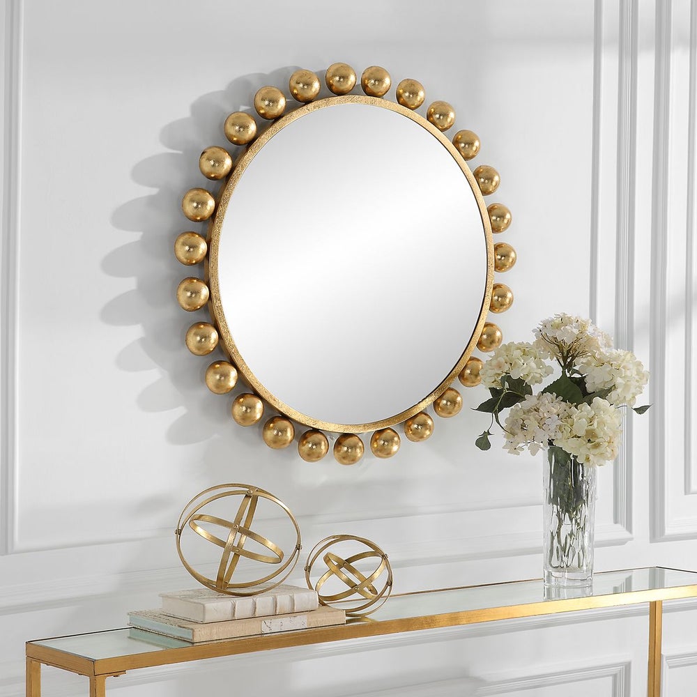 Casa Bella Living Hemisphere Rounded Rich Gold Mirror - Image 3