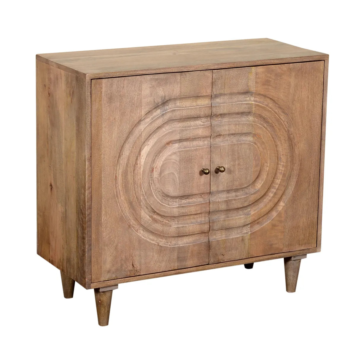 Crestview Collection Talladega Medium Brown Solid Wood Cabinet - Image 1