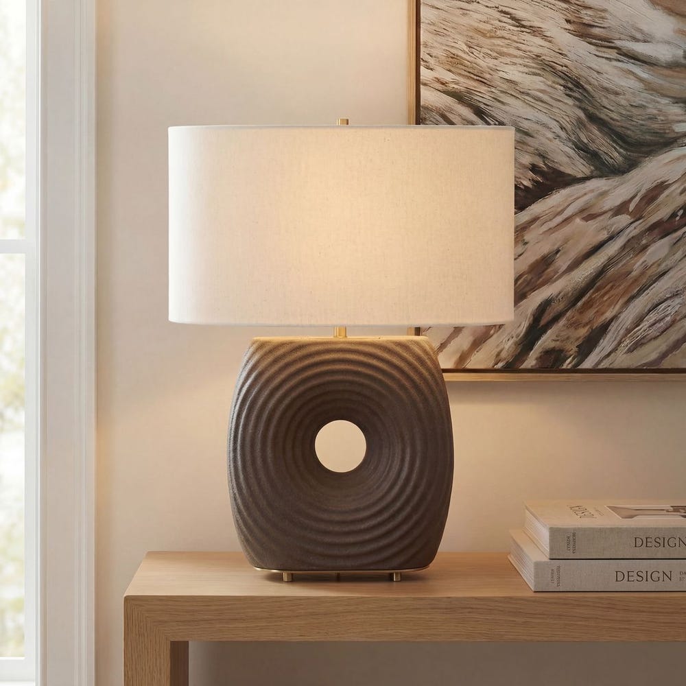 Uttermost Geno Warm Coffee Brown Matte Table Lamp - Image 1