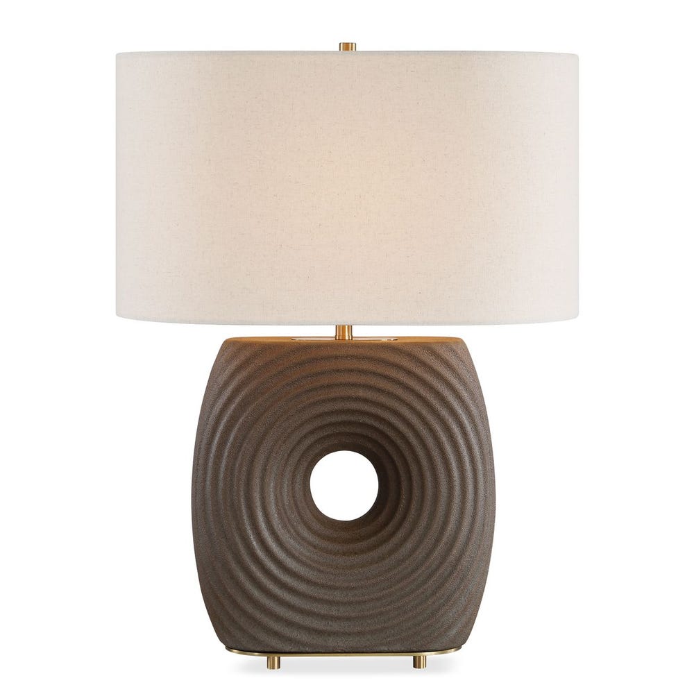 Uttermost Geno Warm Coffee Brown Matte Table Lamp - Image 2