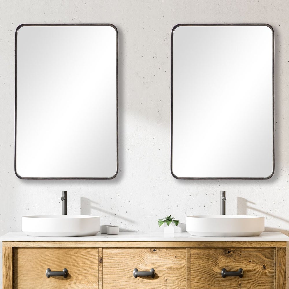 Casa Bella Living Rounded Corners Dark Bronze Mirror - Image 1