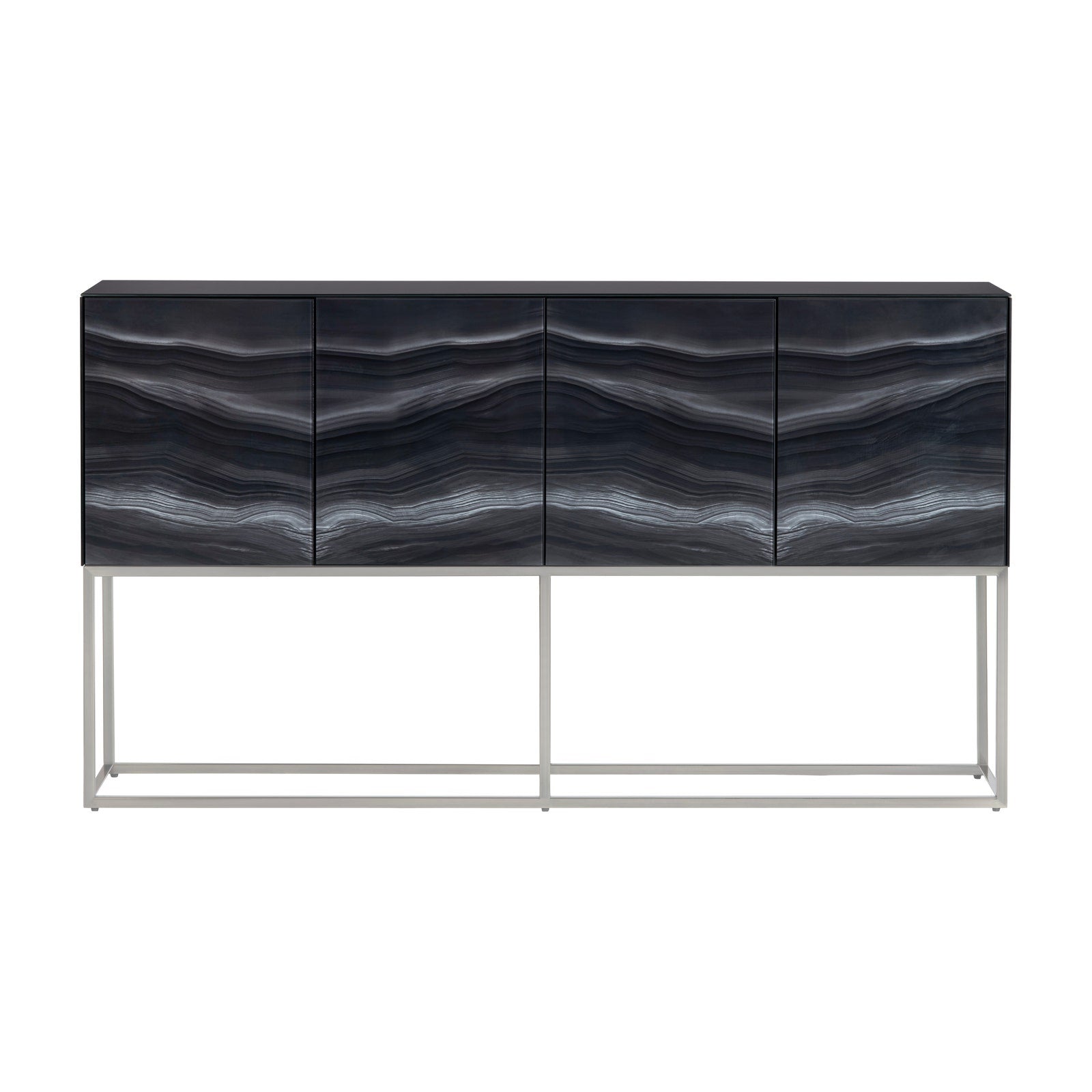 Crestview Collection Modern Marble 4 Door Cabinet - Image 3