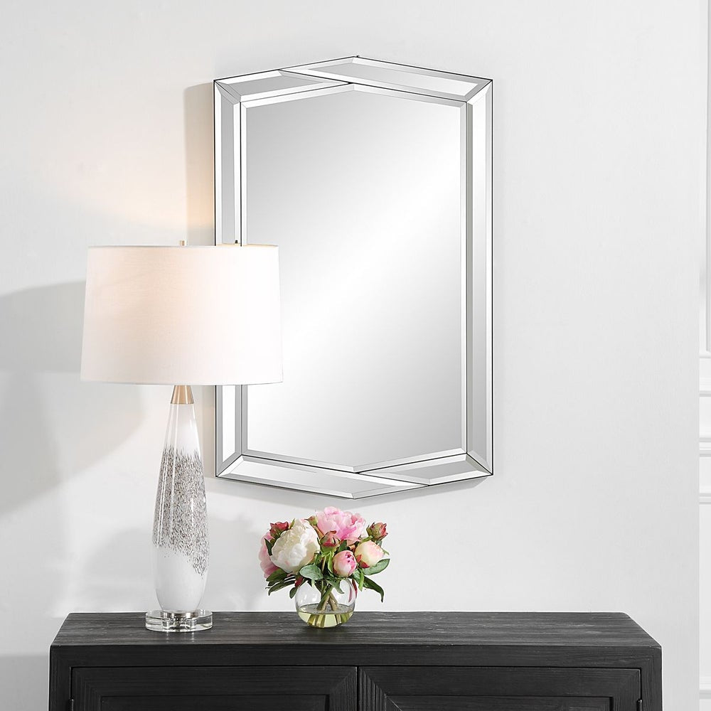 Casa Bella Living Modern Twist Diamond Mirror - Image 1