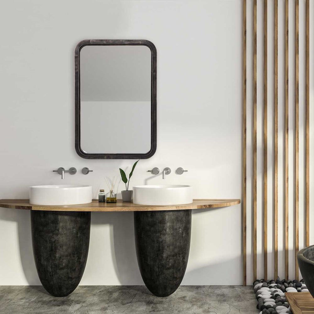 Casa Bella Living Rich Dark Bronze Metal Framed Mirror - Image 1