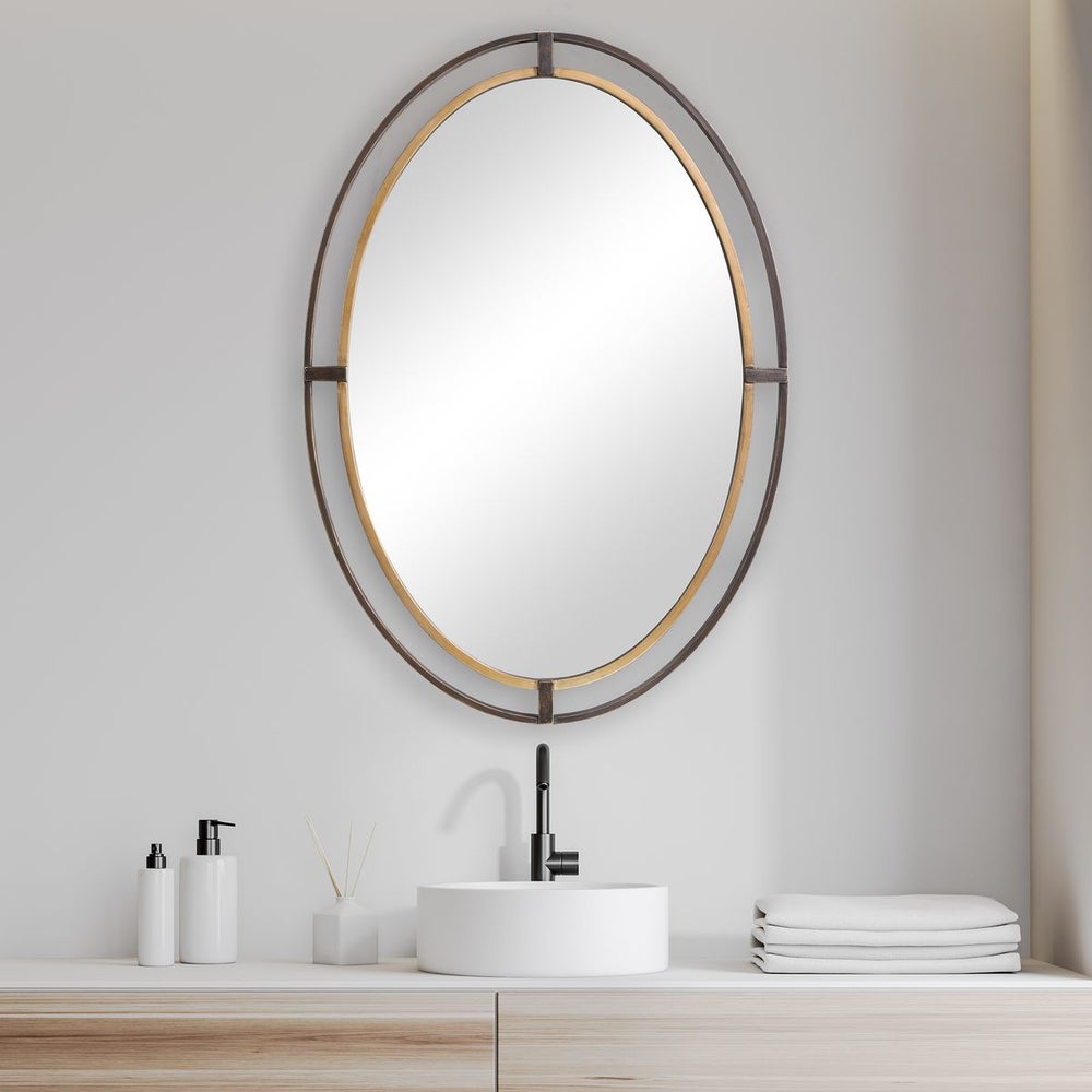 Casa Bella Living Oval Double Framed Mirror - Image 1