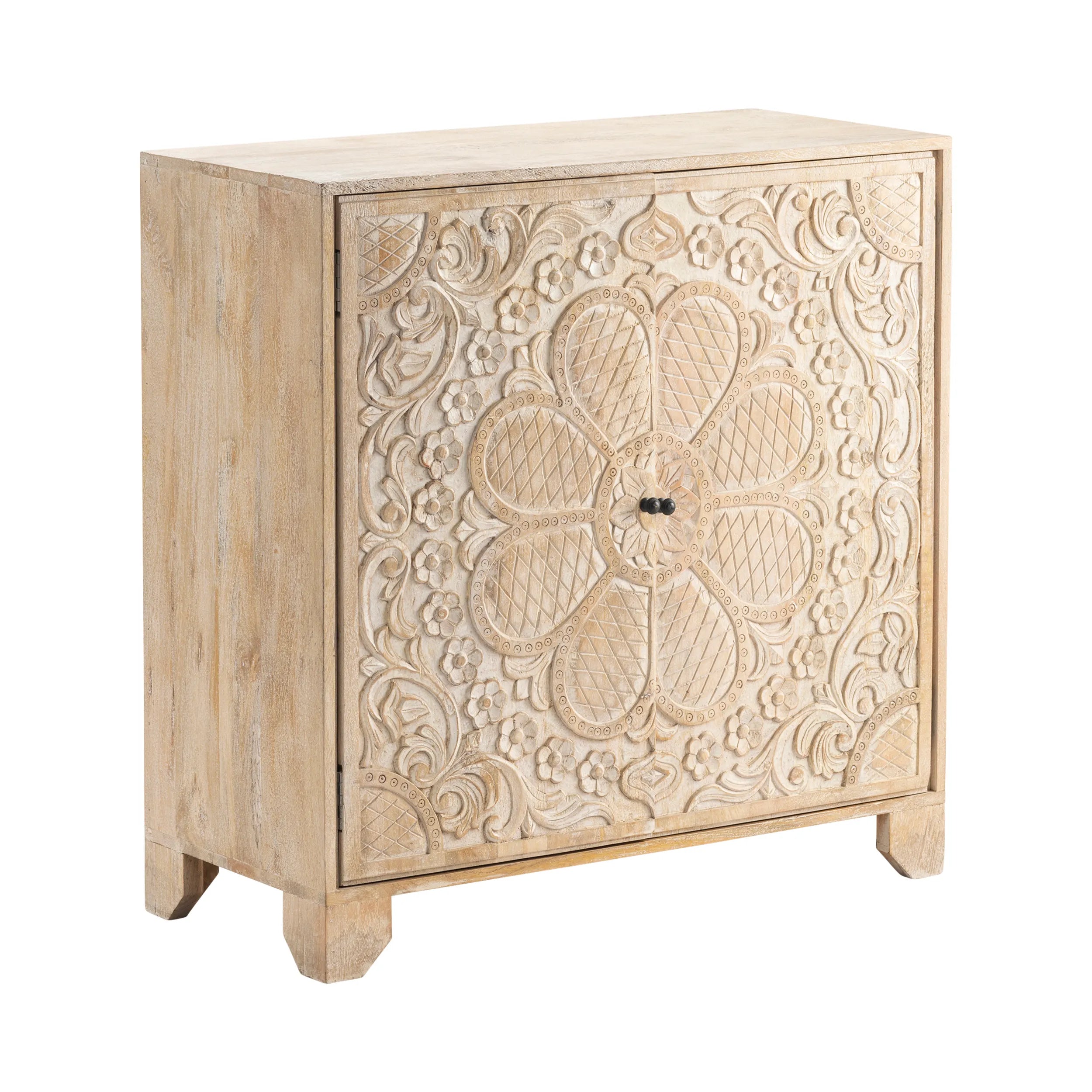 Crestview Collection Meadow Floral Coastal Cabinet - Image 1
