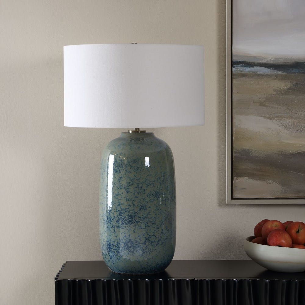Uttermost Caliendo Blend Of Blue And Green Glazed Base Table Lamp - Image 2