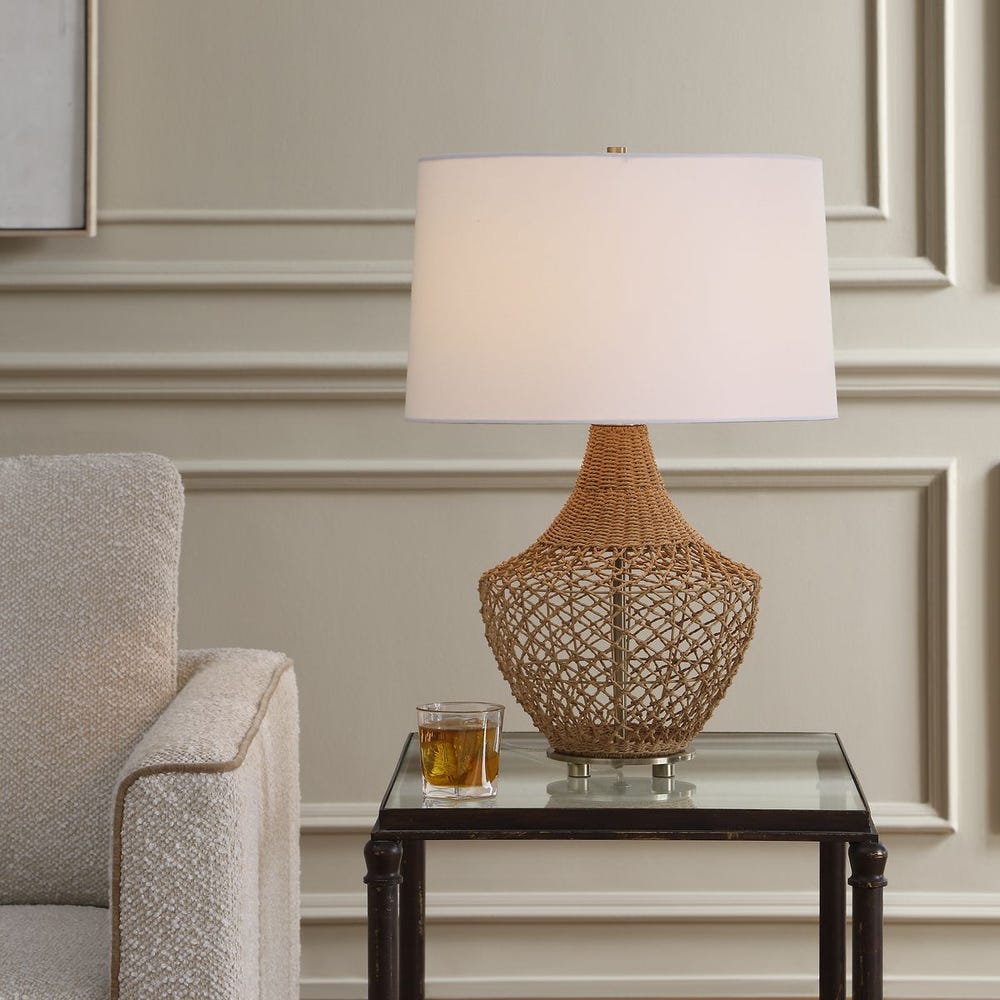 Uttermost Samori Hand Woven Rattan Table Lamp