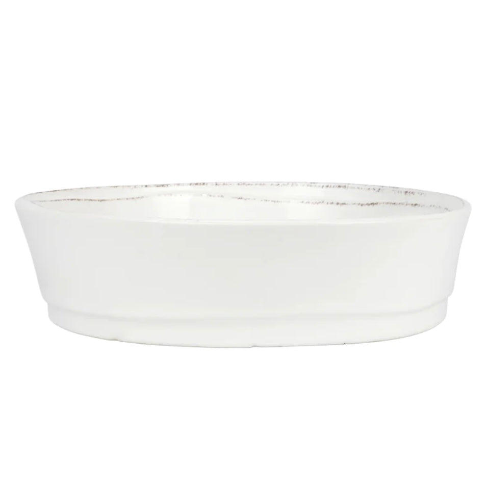 Vietri Lastra White Pie Dish ~ Handcrafted Italian Stoneware - Image 2