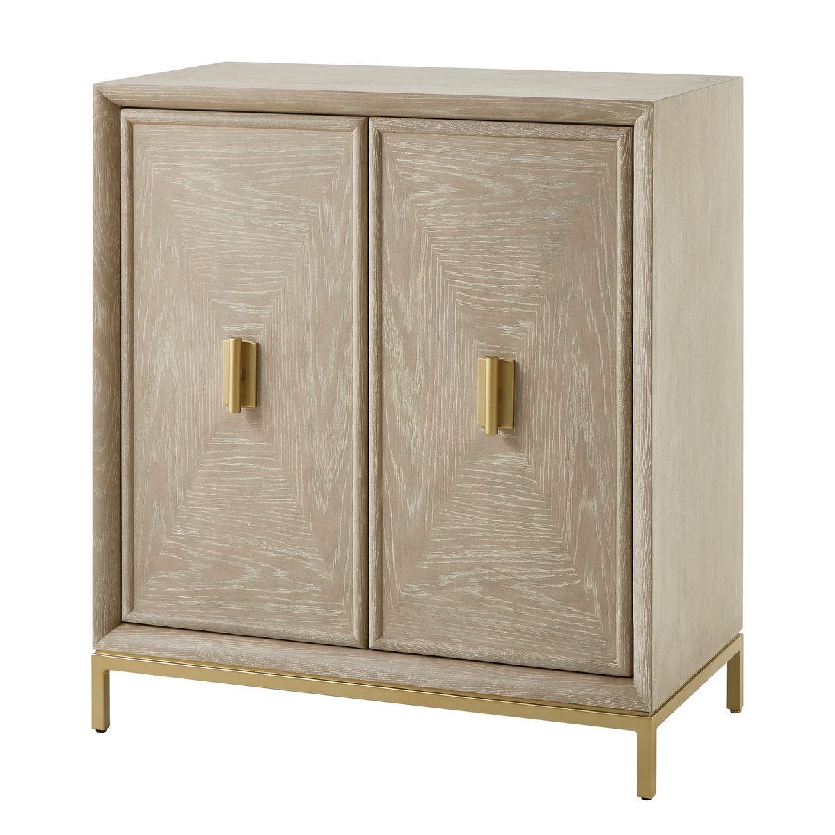 Uttermost Alessia 2 Door Cerused Finish Oak Cabinet - Image 3