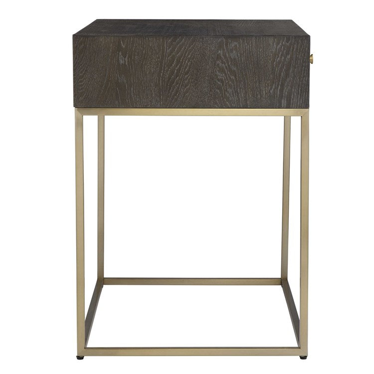 Uttermost Armistead Side Table With Brushed Bass Base - Image 3