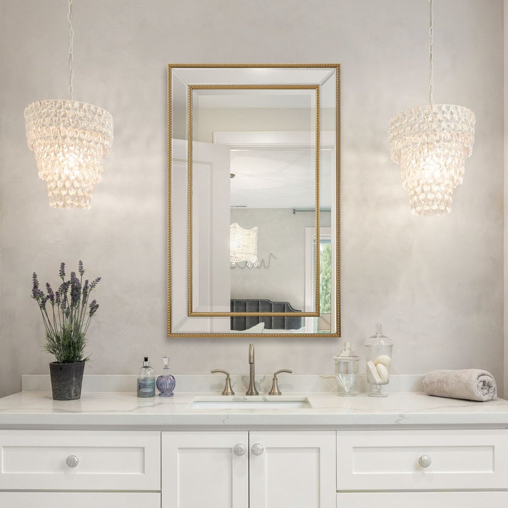 Casa Bella Living Outlining Inner And Outer Gold Framed Mirror - Image 1
