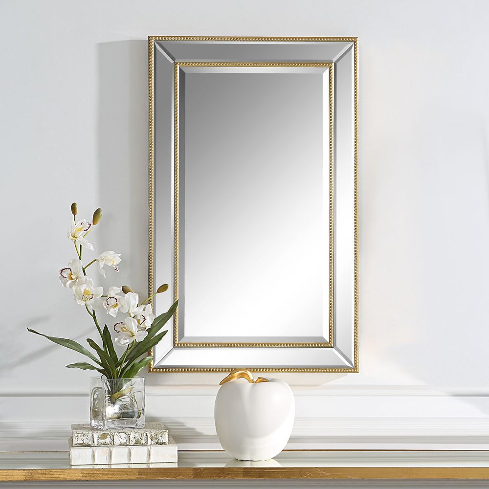 Casa Bella Living Outlining Inner And Outer Gold Framed Mirror - Image 2