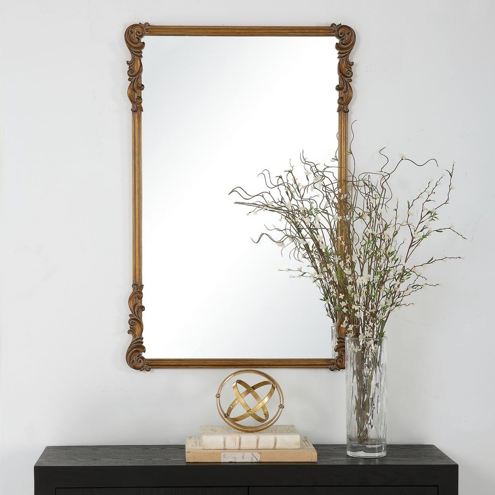 Casa Bella Living Old World Antique Gold Mirror - Image 1