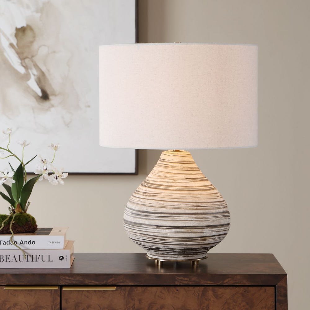 Uttermost Azura Rhythmic Pattern Of Horizontal Lines Table Lamp