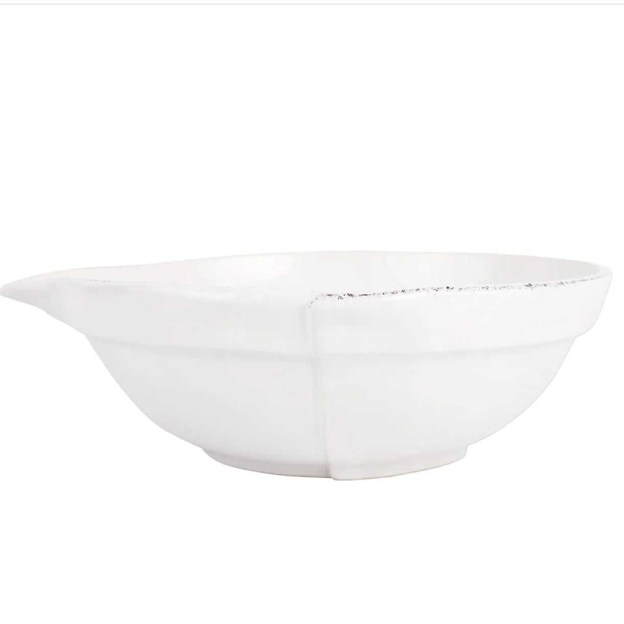 Vietri Lastra White Large Mixing Bowl  ~ Handcrafted Italian Stoneware - Image 1