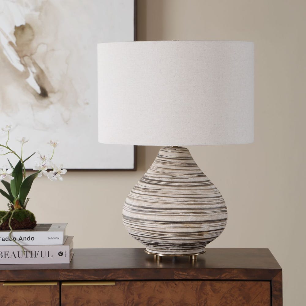 Uttermost Azura Rhythmic Pattern Of Horizontal Lines Table Lamp - Image 2