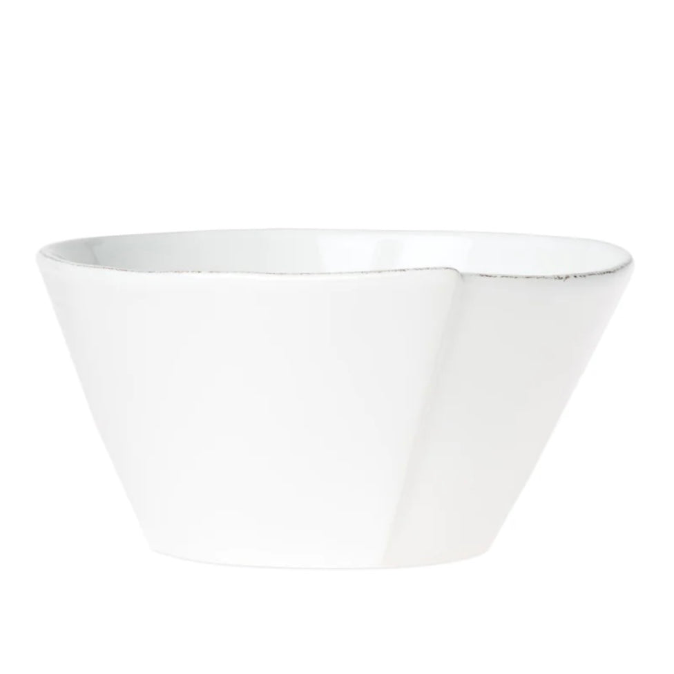 Vietri Lastra White Medium Stacking Serving Bowl  ~ Handcrafted Italian Stoneware - Image 2