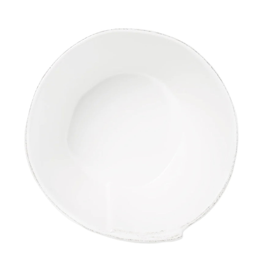 Vietri Lastra White Medium Stacking Serving Bowl  ~ Handcrafted Italian Stoneware - Image 3