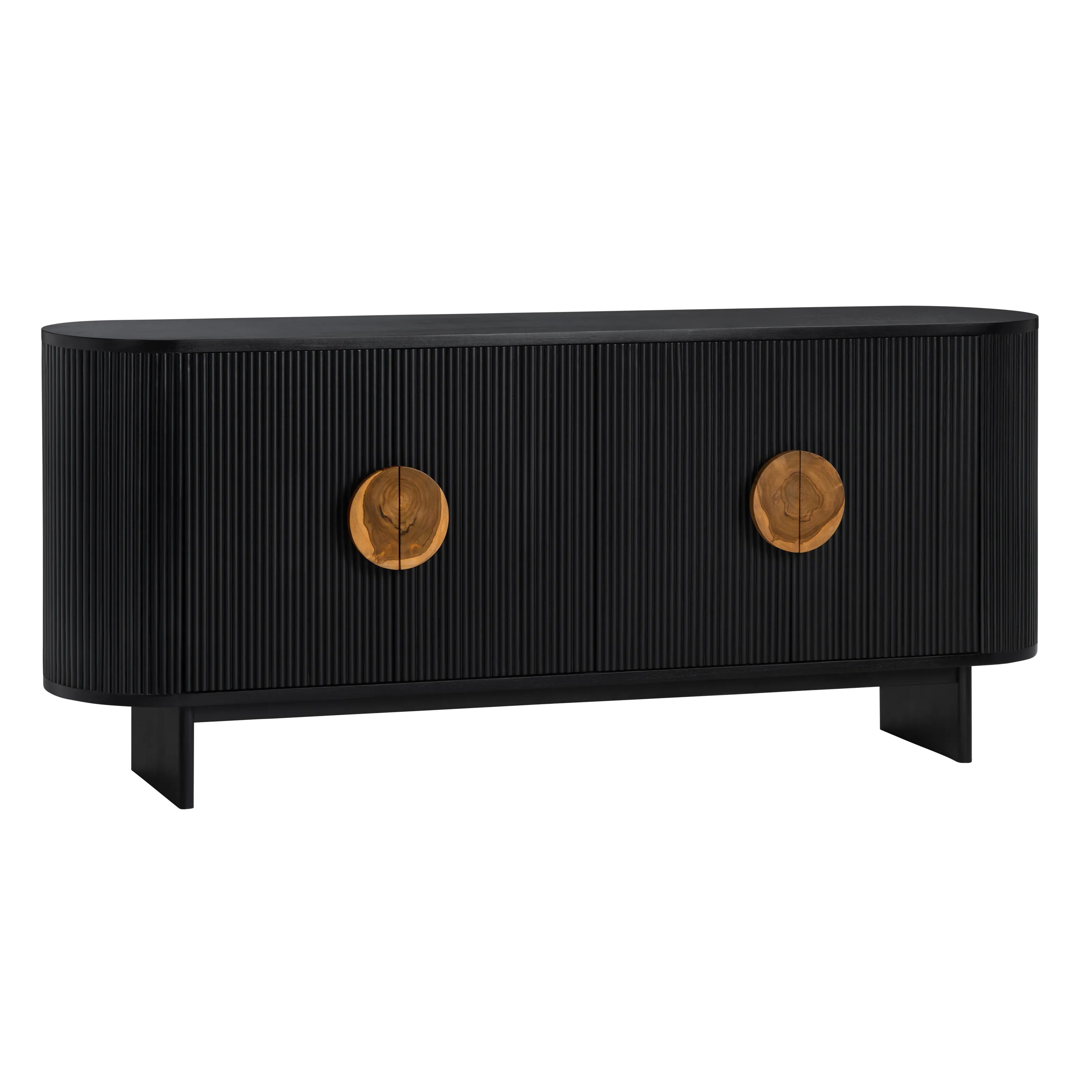Crestview Collection Paloma Rich Black Four- Door Sideboard - Image 3