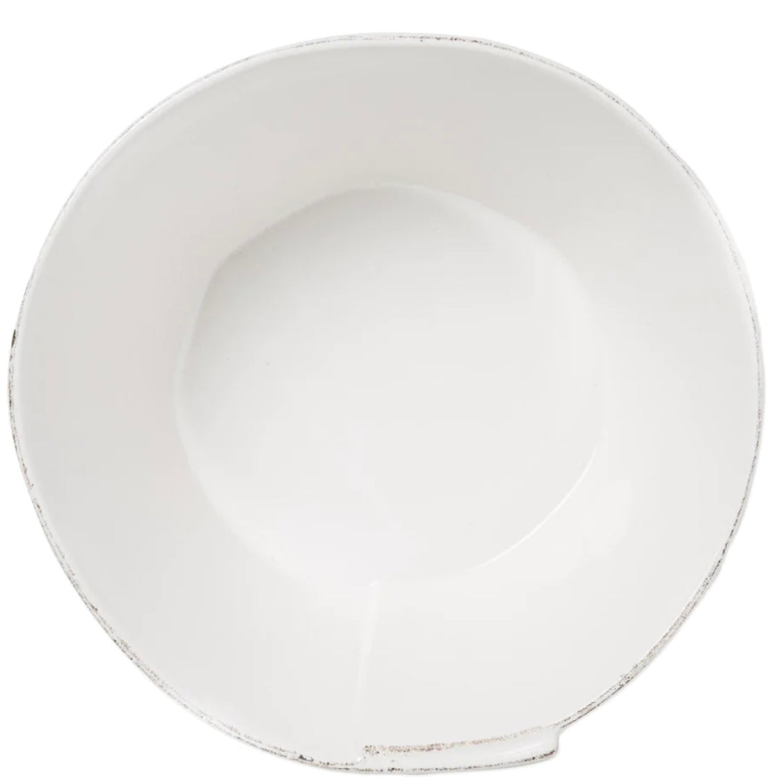 Vietri Lastra White Large Stacking Serving Bowl  ~ Handcrafted Italian Stoneware - Image 3